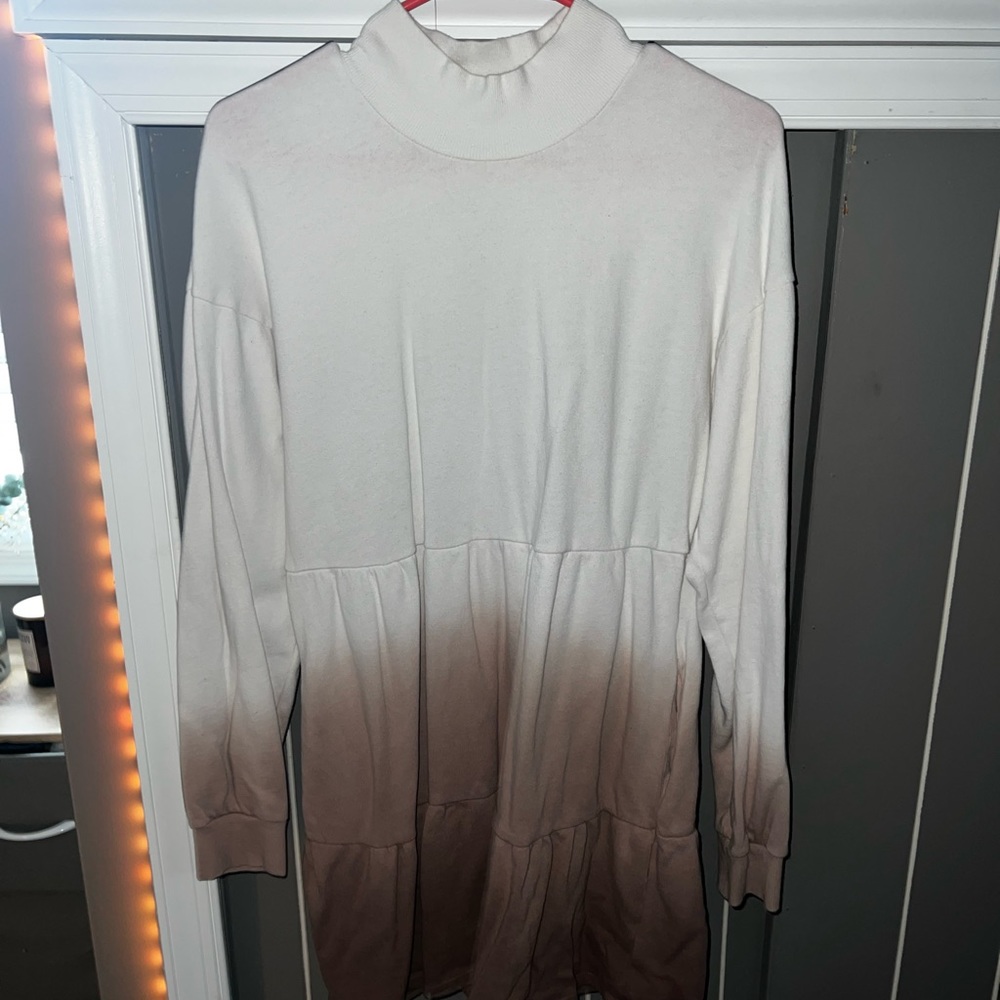 Mock neck sweater dress